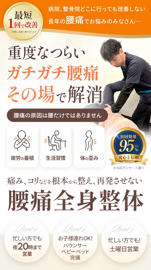 東住吉区針中野駅あかり整骨院腰痛